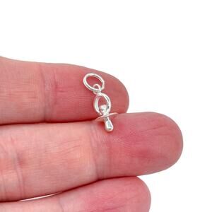 Silver Plated Baby Pacifier Charm